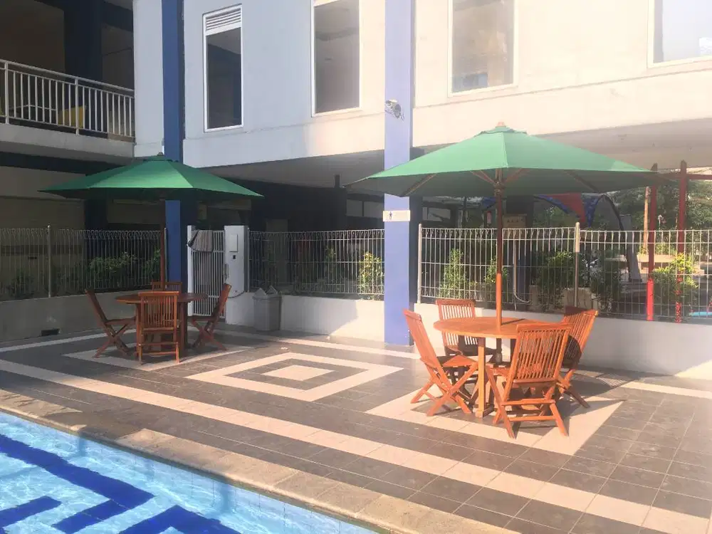 2026BP GRADE B SET MEJA PAYUNG TAMAN KAYU JATI BOGOR