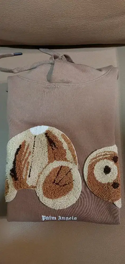 Hoodie coklat PALM ANGELS, LD 116-125 Panjang 70