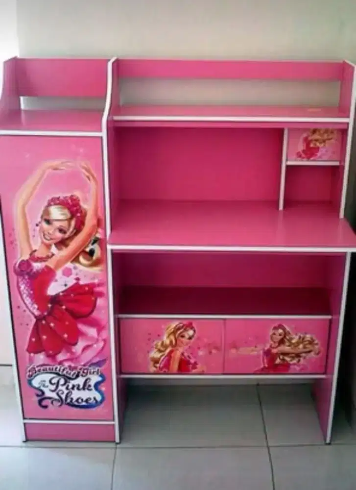 Meja Belajar MBS 006 Beautifull Girl Pink Shoes