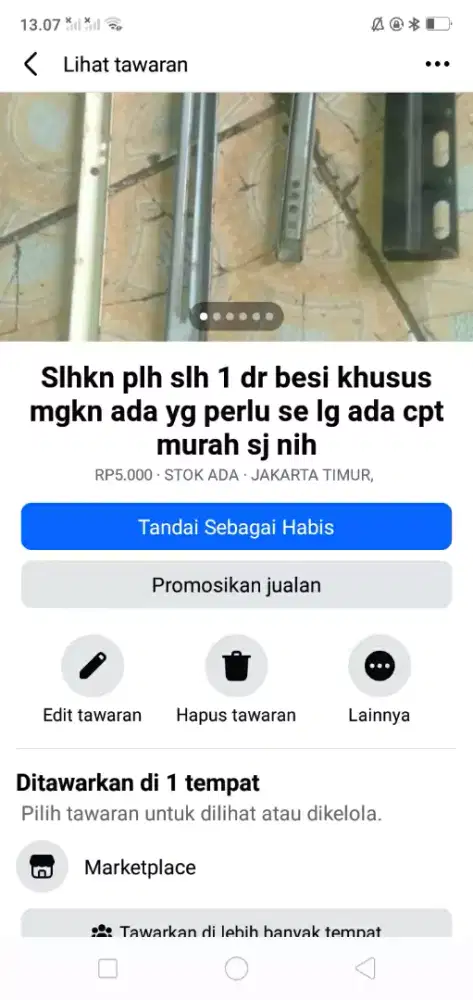 Slhkn plh slh 1 dr besi serba guna mgkn ada yg perlu murah sj deh cpt