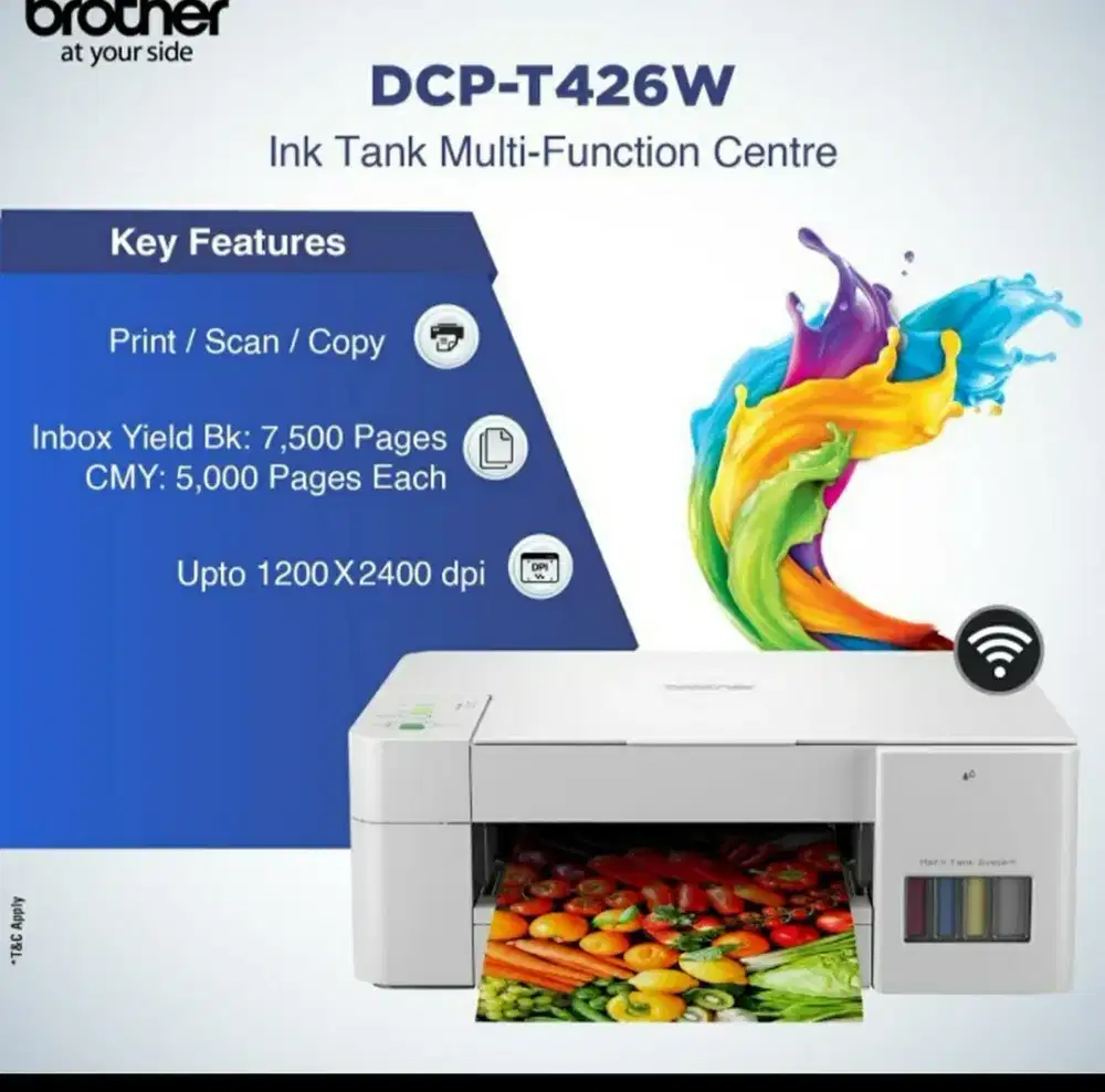Printer Brother Scan copy wireles dcp T426w