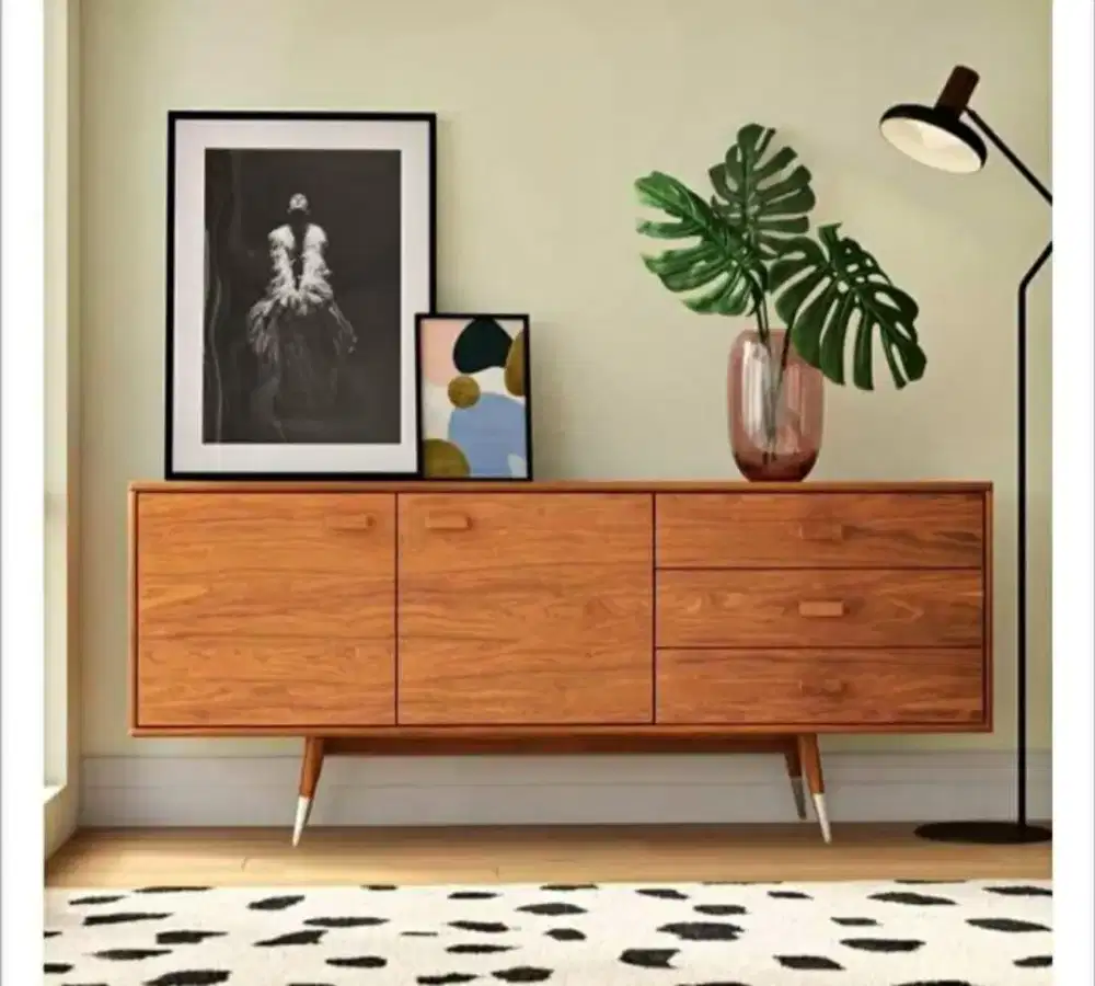 Bufet kabinet retro minimalis