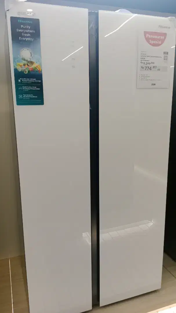 HISENSE KULKAS SIDE BY SIDE REFRIGERATOR RS708N4IWU
