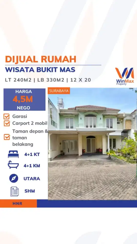 Di JUAL RUMAH WISATA BUKIT MAS 2 (NEGO SAMPAI DEAL) SBY