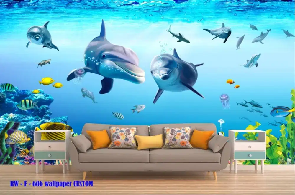 Wallpaper Dinding 3D Custom Desain Korden Gorden Vitrase