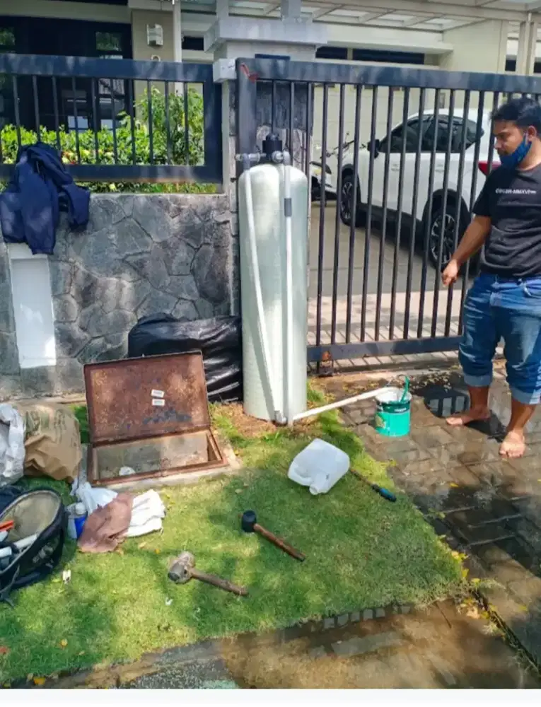 Filter air frp 1354 + Media + pemasangan