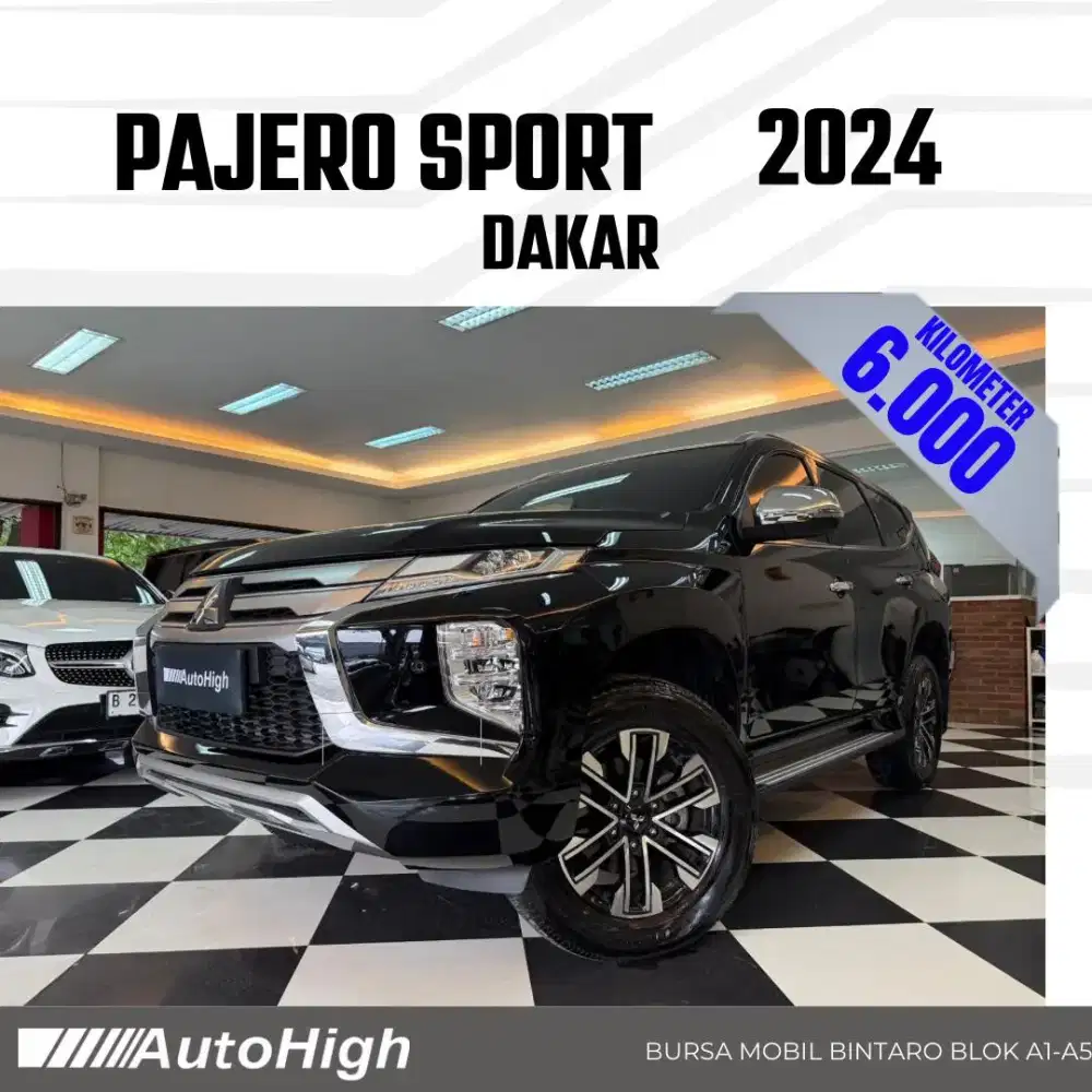 DP10% [Km6.000] Pajero Sport Dakar 2024 Black Reg 2025 #AUTOHIGH