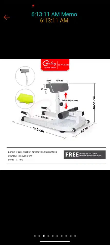 Squad machine,  bisa di adjust sesuai kebutuhan