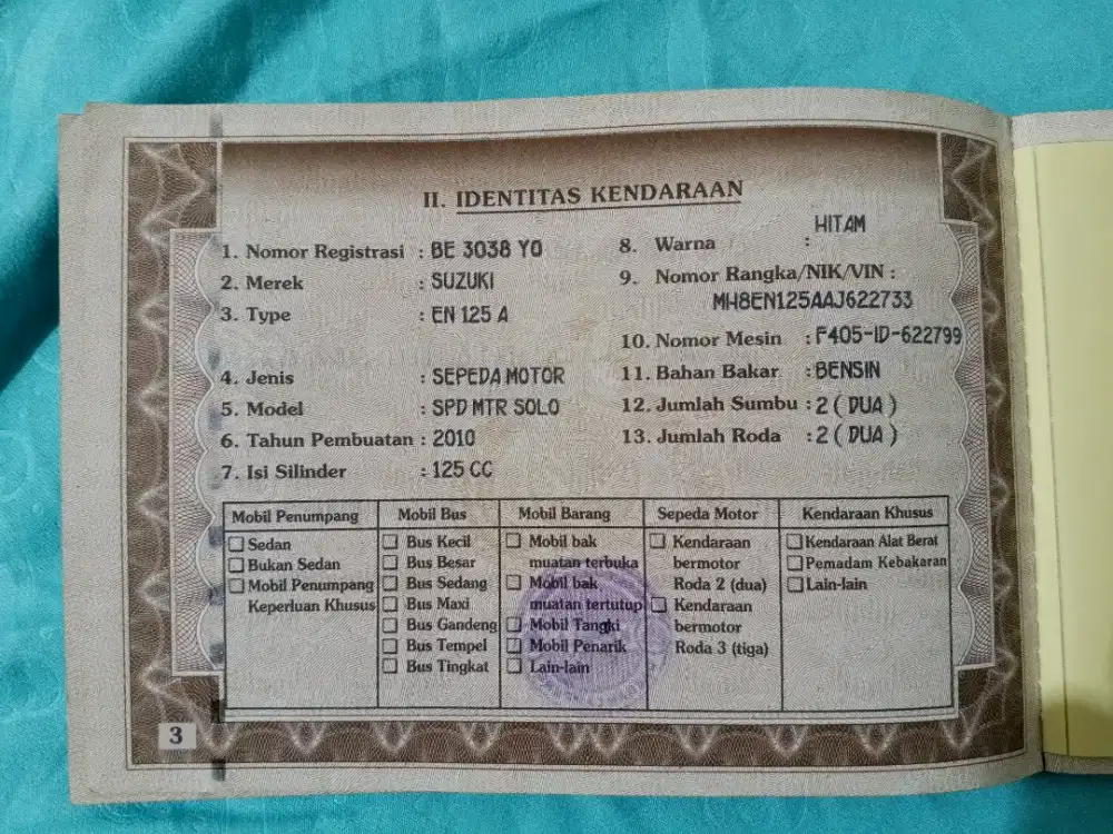 Jual Suzuki Thunder SS lengkap pajak hidup