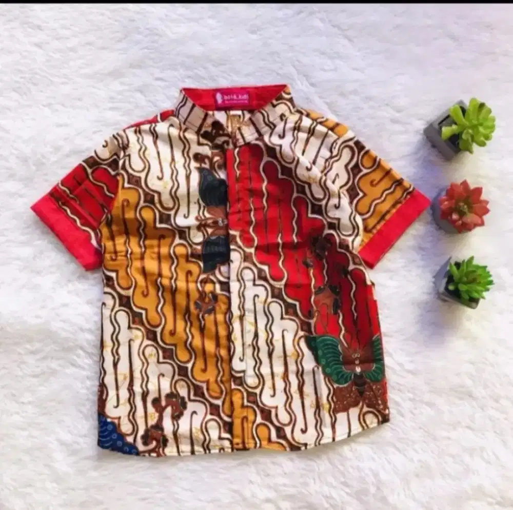 Baju batik kemeja anak 3-4 tahun second