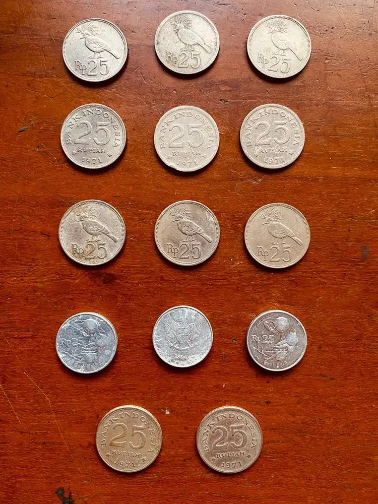 Jual Uang Rupiah Kuno Pecahan Rp. 25 Tahun 1971 & 1992