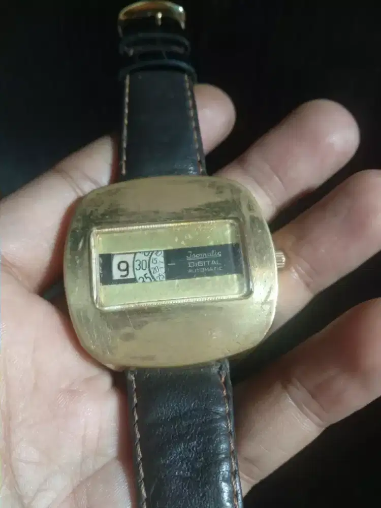 Jam tangan vintage isomatic jump hour original