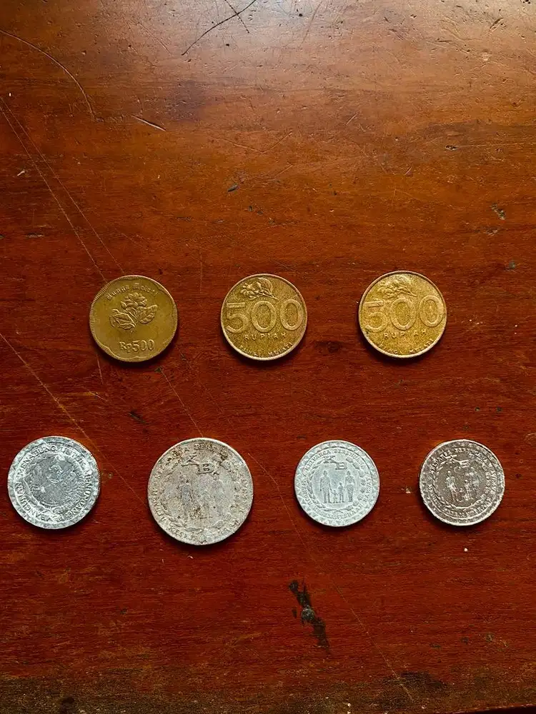 Jual Uang Rupiah Kuno Pecahan Rp. 500, Rp. 10, & Rp. 5