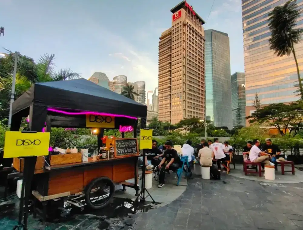 Gerobak Kopi JUMBO angkringan cafe coffeeshop usaha dagang minuman