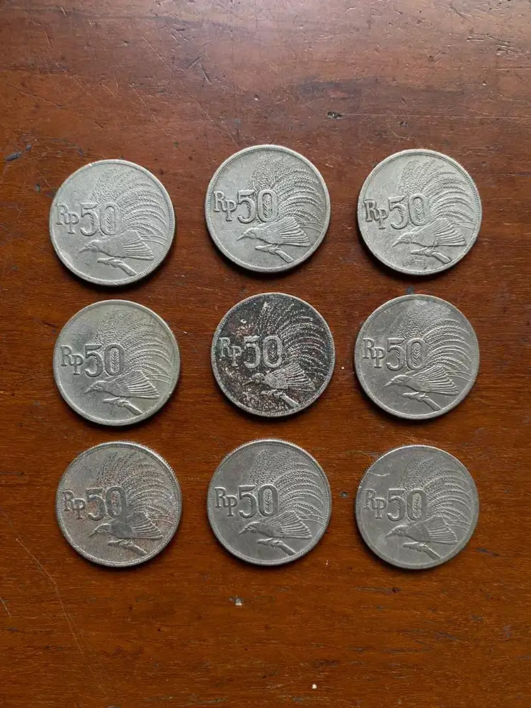 Jual Uang Rupiah Koin Kuno Rp. 50 Tahun (1971, 1991 - 1996)