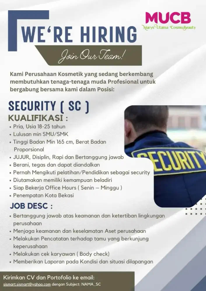 lowongan jadi satpam