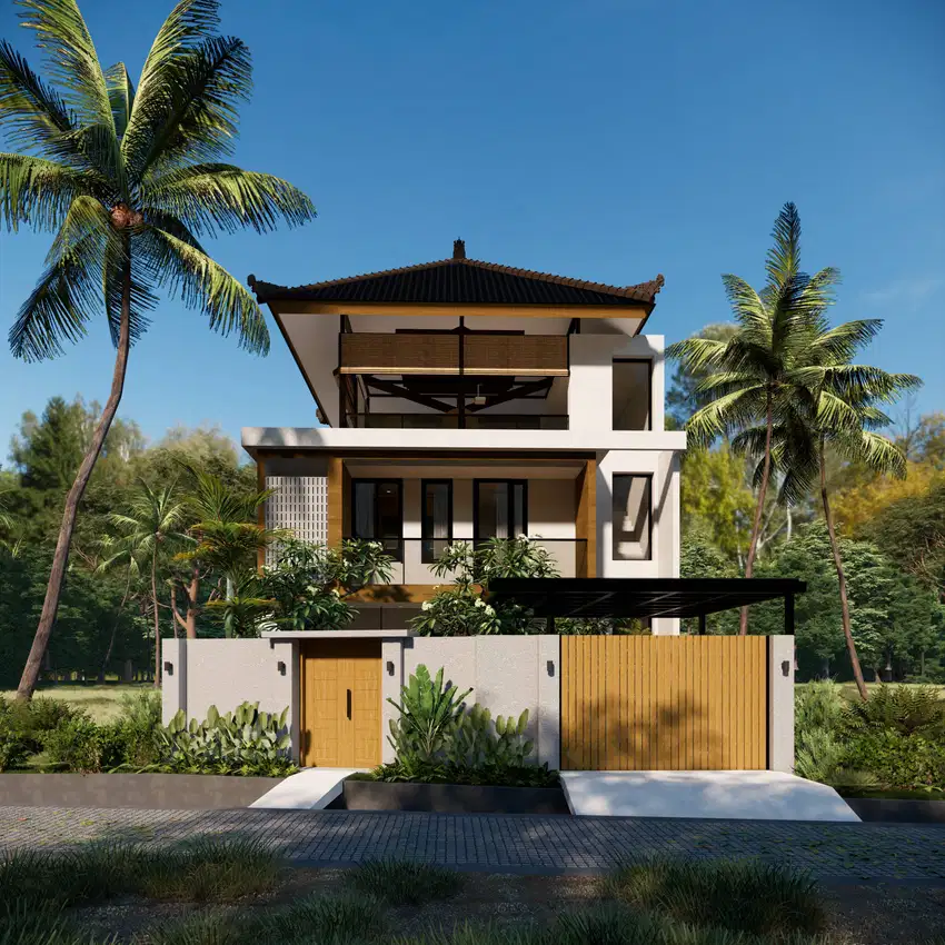 THREE-LEVEL VILLA WITH PANORAMIC RICE FIELD VIEWS IN UBUD