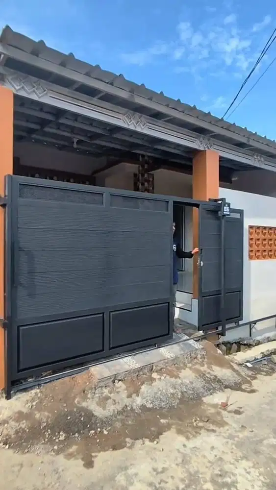 pagar geser motif kayu grc