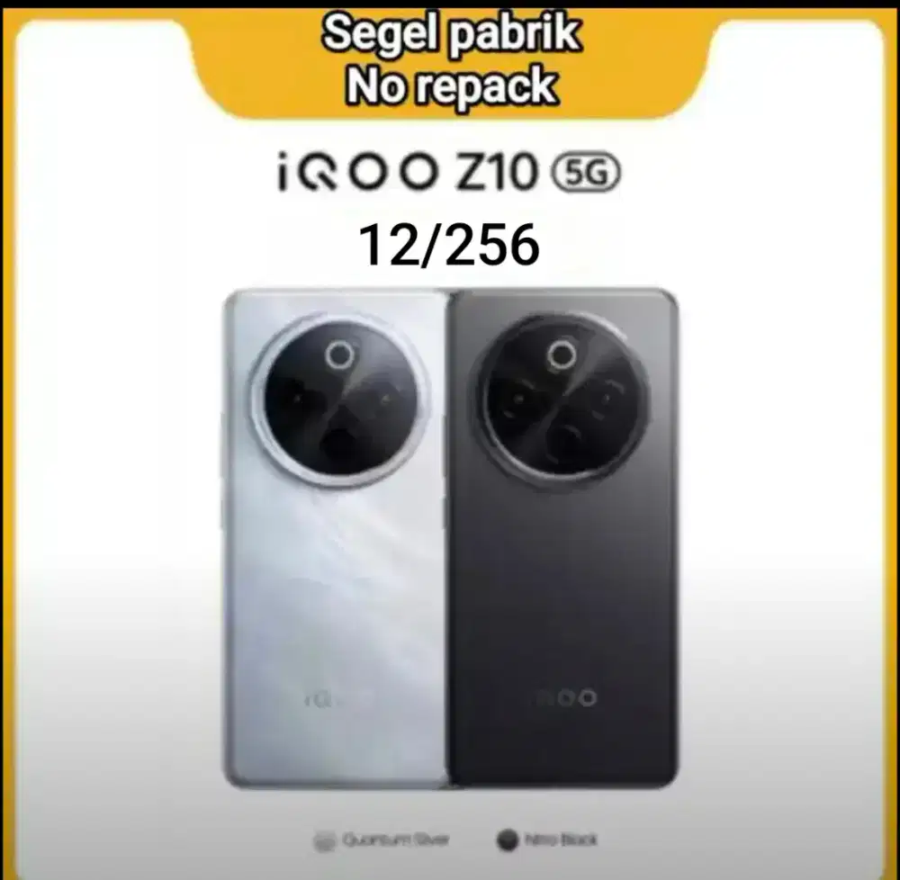 Iqoo Z10 5G 12/256. Baru. Segel pabrik. Garansi resmi 12 bulan