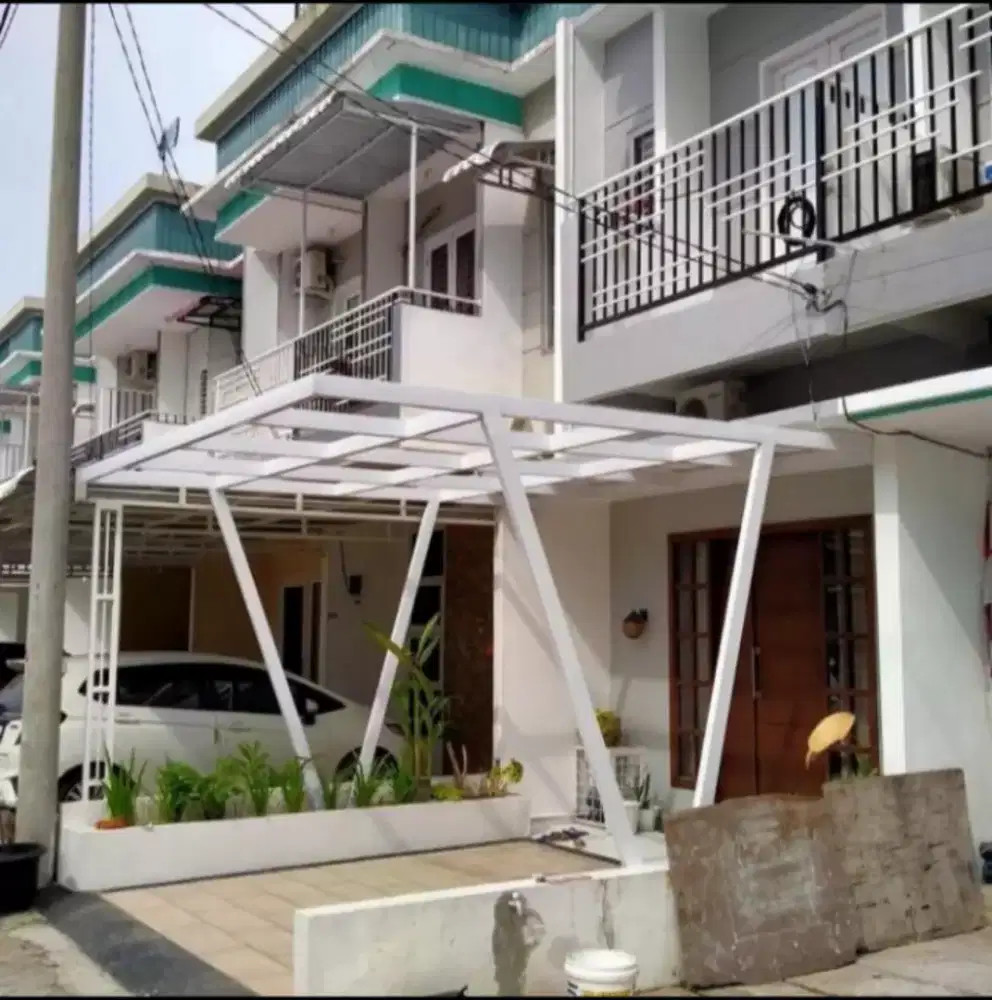 Kanopi atap kaca tempred glass