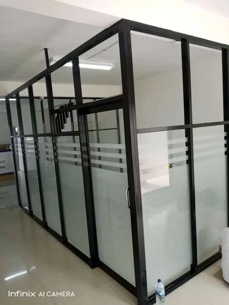 Kusen Aluminium + Pintu  + Jendela Untuk Kantor + Cat + Kaca