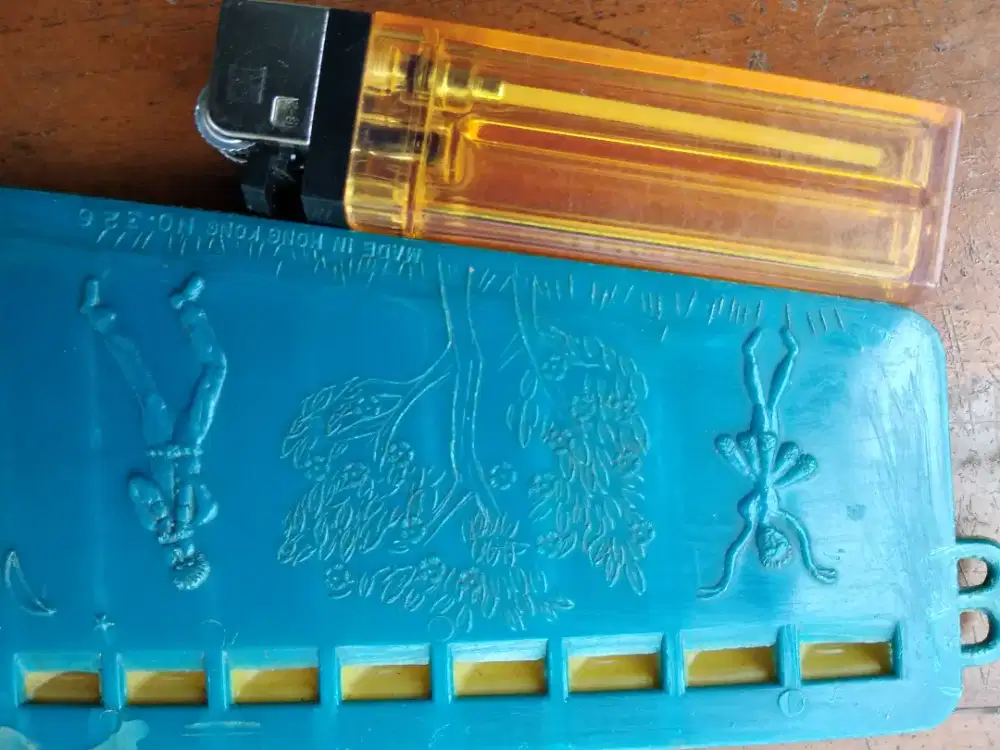 Mainan alat musik tiup harmonika pianika plastik jadul antik lawas