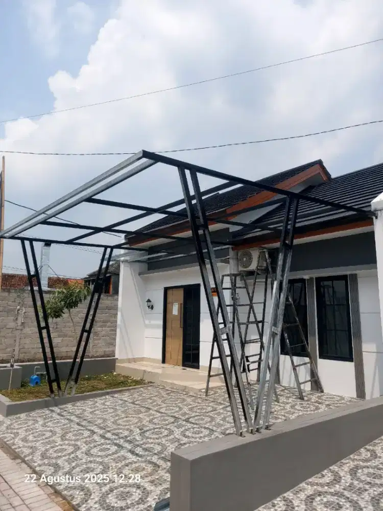 Kanopi atap galvalum pasir