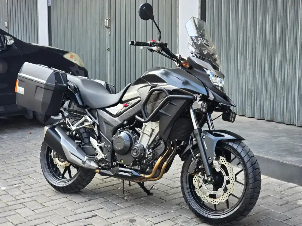 Moge Adventure Honda CB500X th 2018 Modif Siap Turing Low Odo Ori Cat