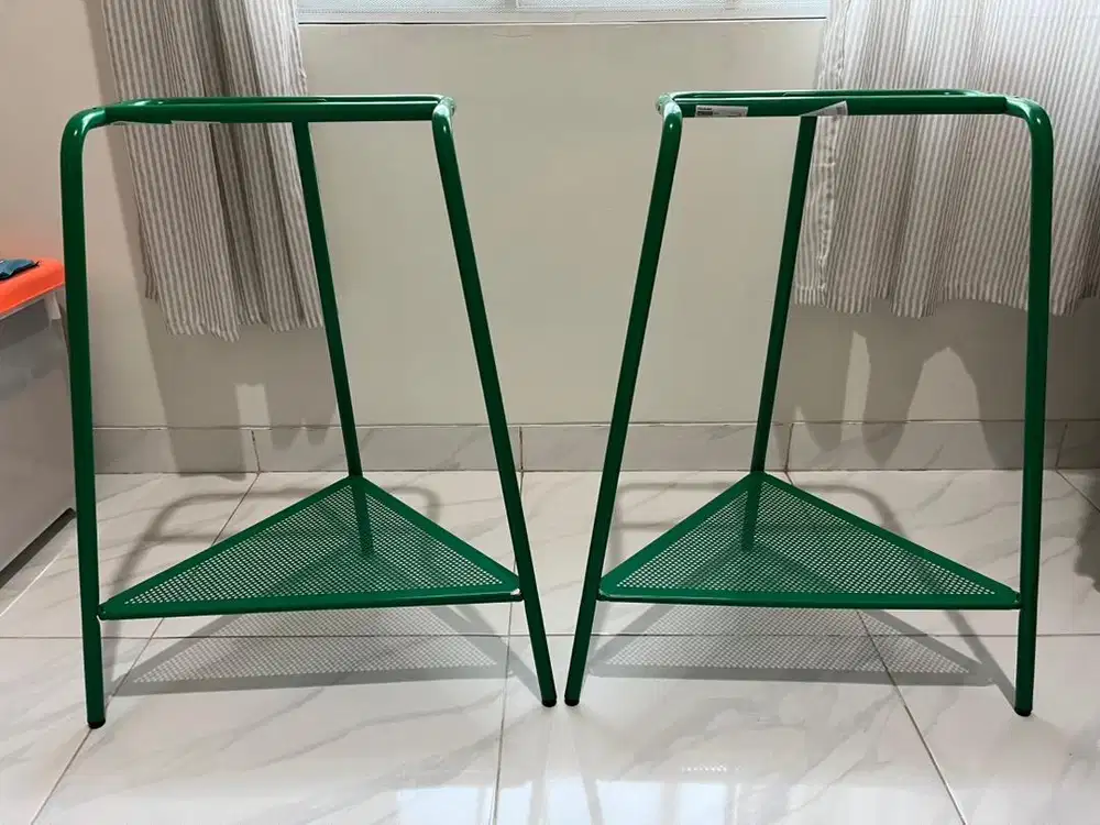 Kaki Meja IKEA TILLSLAG Trestle Green Metal AP