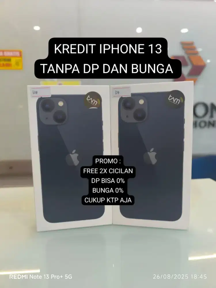 IPHONE 13 BISA CASH ATAU KREDIT CUMA PAKE KTP AJA TANPA DP DAN BUNGA
