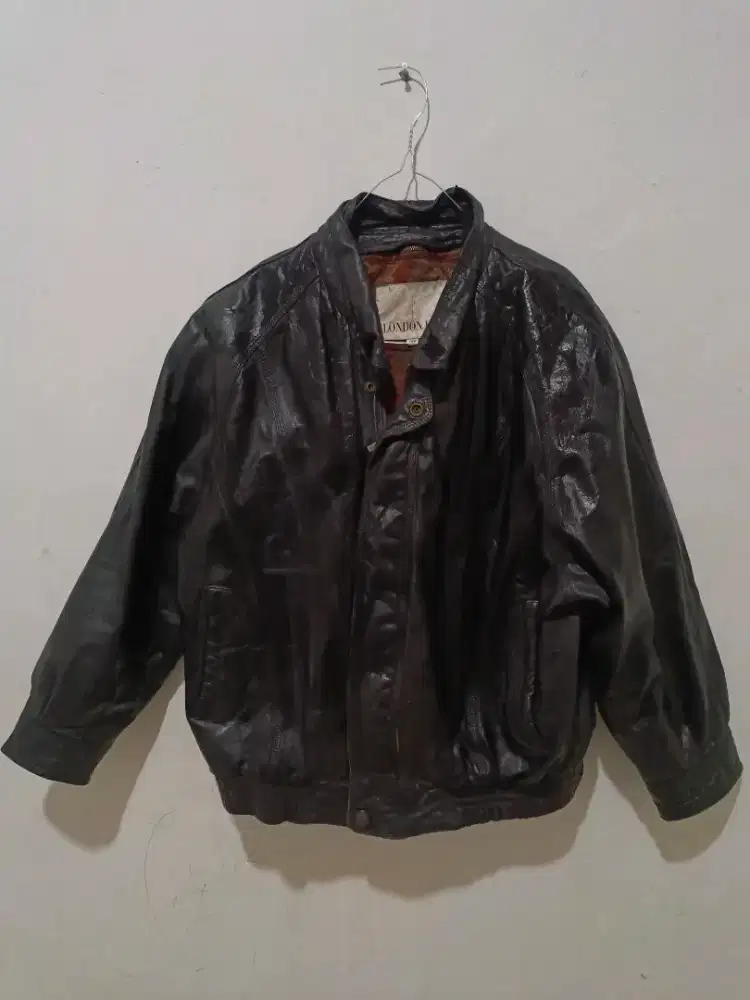 Jaket kulit asli london fog original