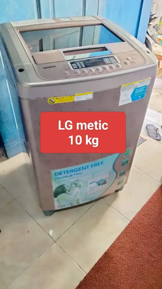 Mesin cuci metic LG 10 kg kondisi bagus besar jummbo