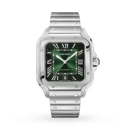 Cartier New Santos 100-L Green Dial with Bracelet - New in Box
