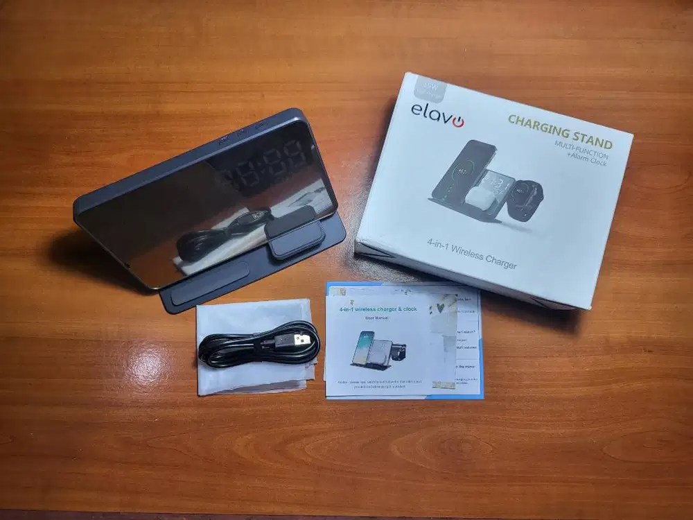 [USED] Elavo 4 in 1 Wireless Charging Stand Dock Lampu Samsung Watch -