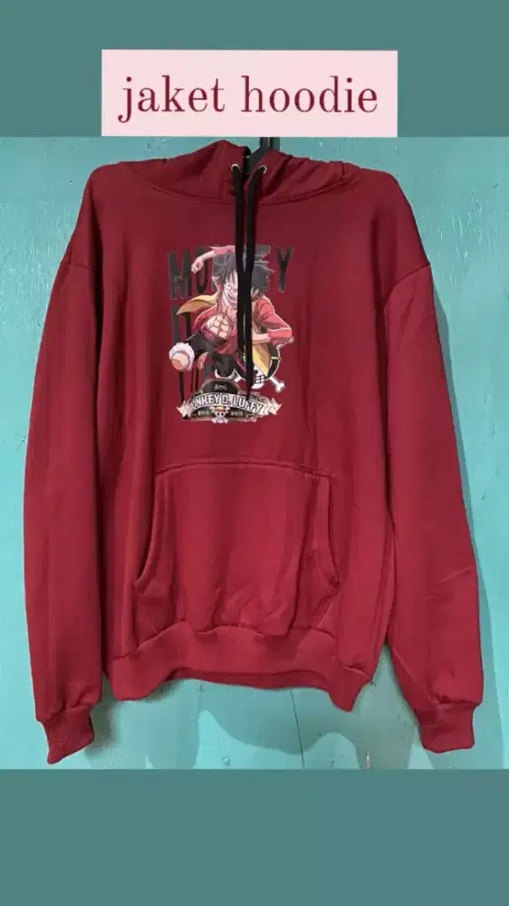 Jaket hoodie pria