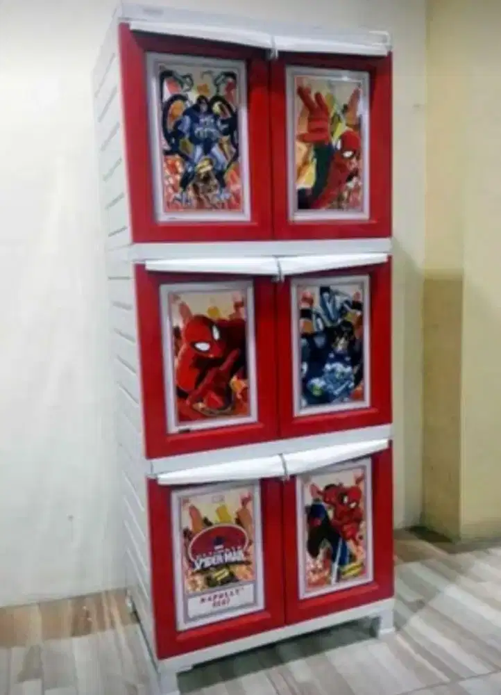 Lemari Plastik 6 Pintu Spiderman Napolly BCBC-163 SPGC