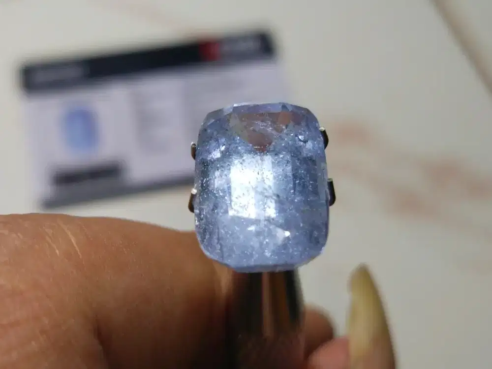 Natural Maxixe Beryl 14.12 Ct Langka Mewah Memo GRI