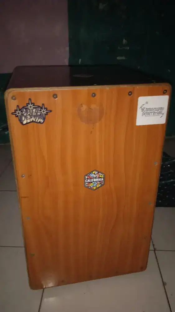 Cajon box + tripod mic