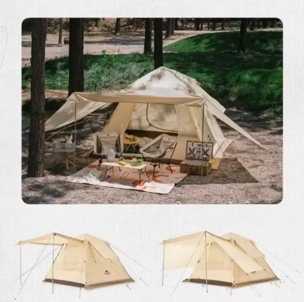 TENDA AUTOMATIC ANGO 4 NATUREHIKE NH21ZP010 TENT GLAMPING 4P ORIGINAL