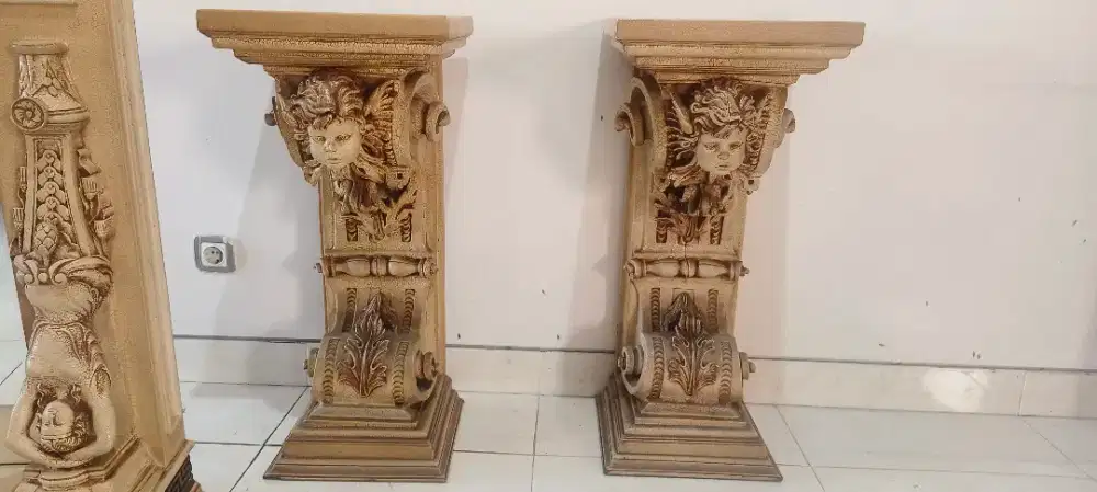 Pilar dan Cermin susun besar / untuk meja Console