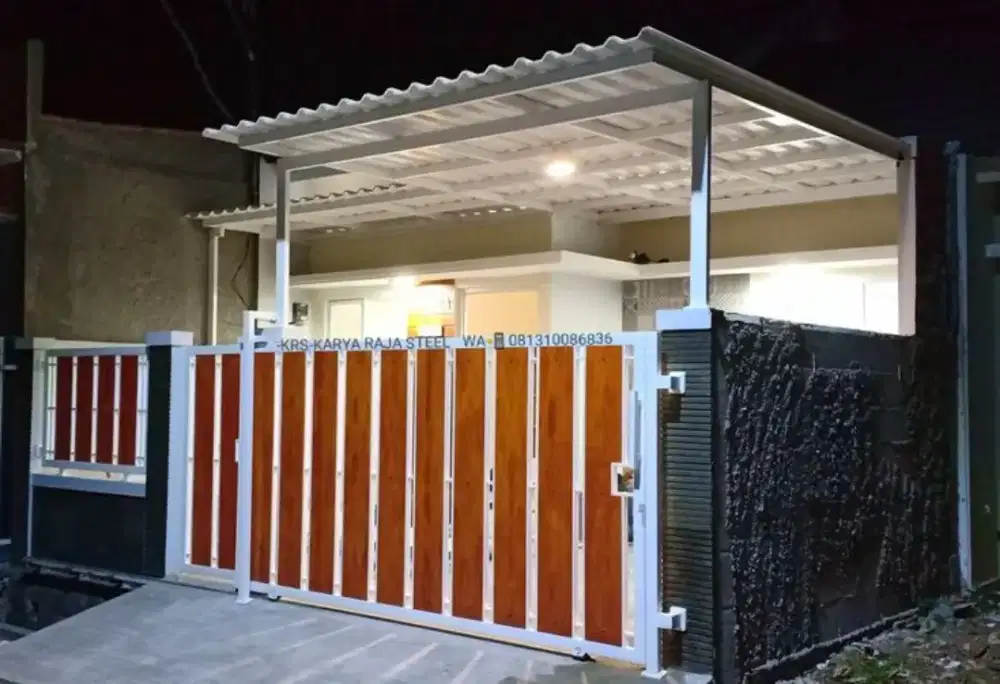 Bengkel las Lampung tralis kanopi pintu pagar gerbang tangga