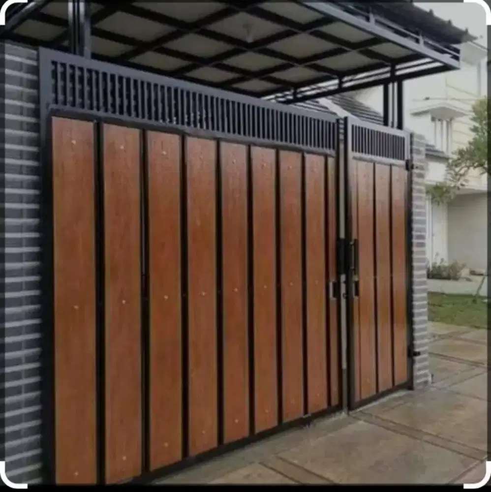 Bengkel las Lampung tralis kanopi pintu pagar gerbang tangga