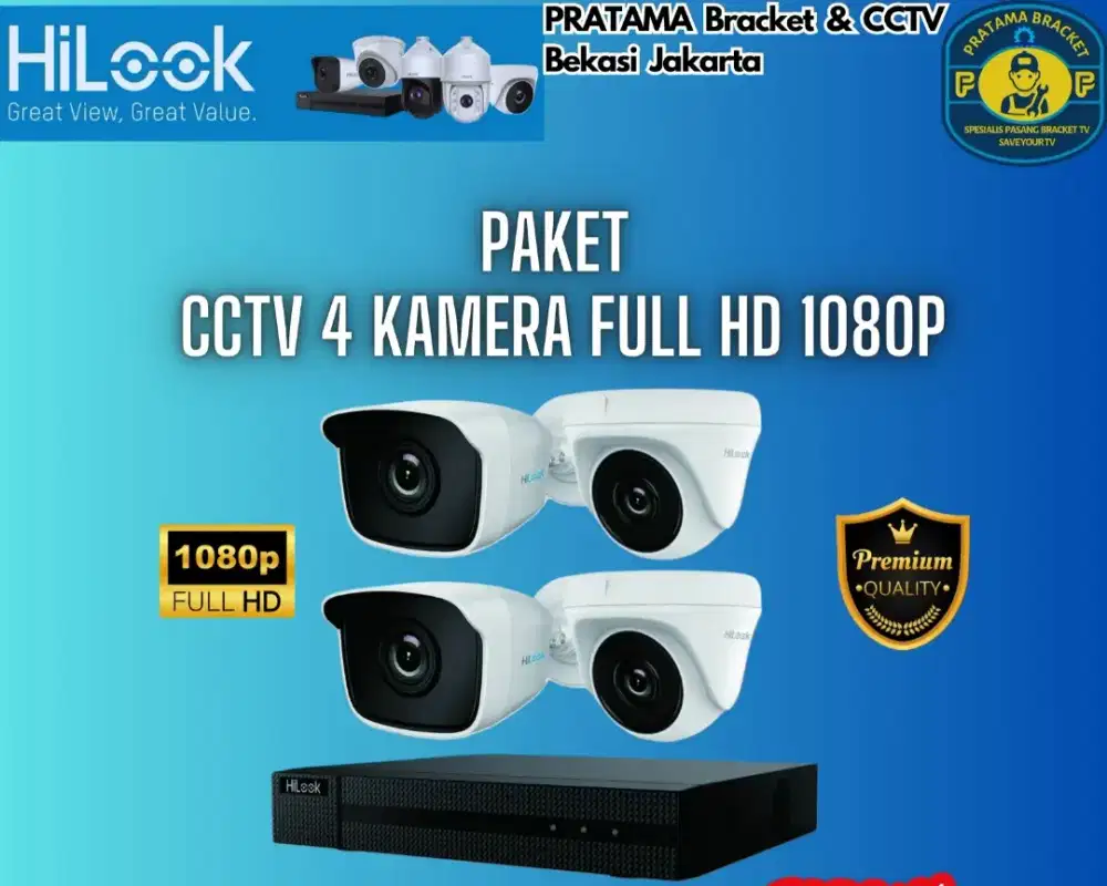 Paket Cctv 4 kamera Hilook