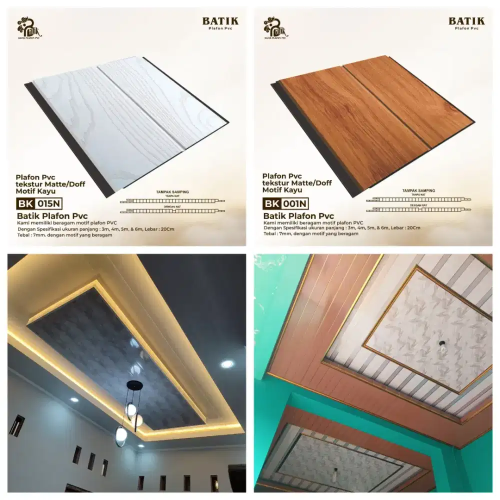 Plafon PVC dan gypsum