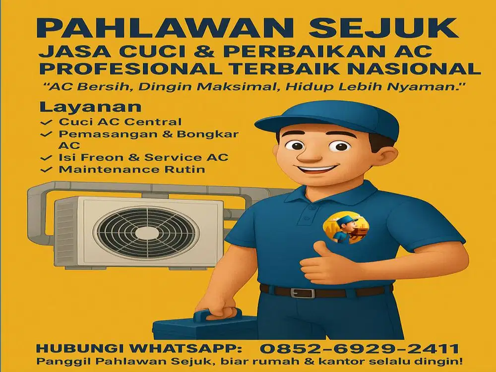 Cuci AC, Service AC,Bongkar pasang , ac inverter , AC Cenntral ,dll