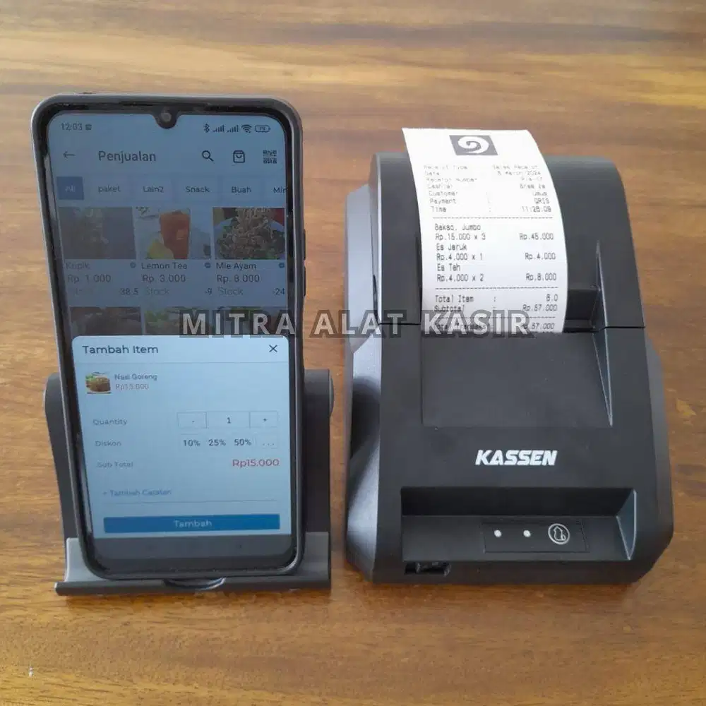 Paket PRINTER KASIR BLUETOOTH & APLIKASI KASIR