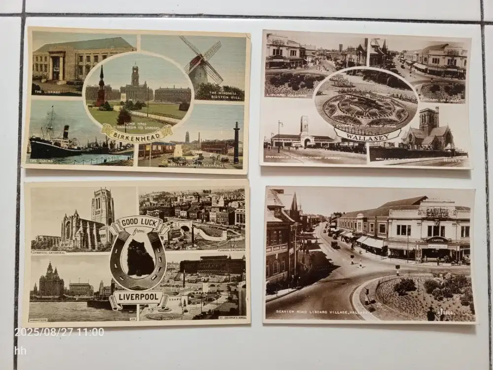 Postcard England Liverpool wallasey birkenhead