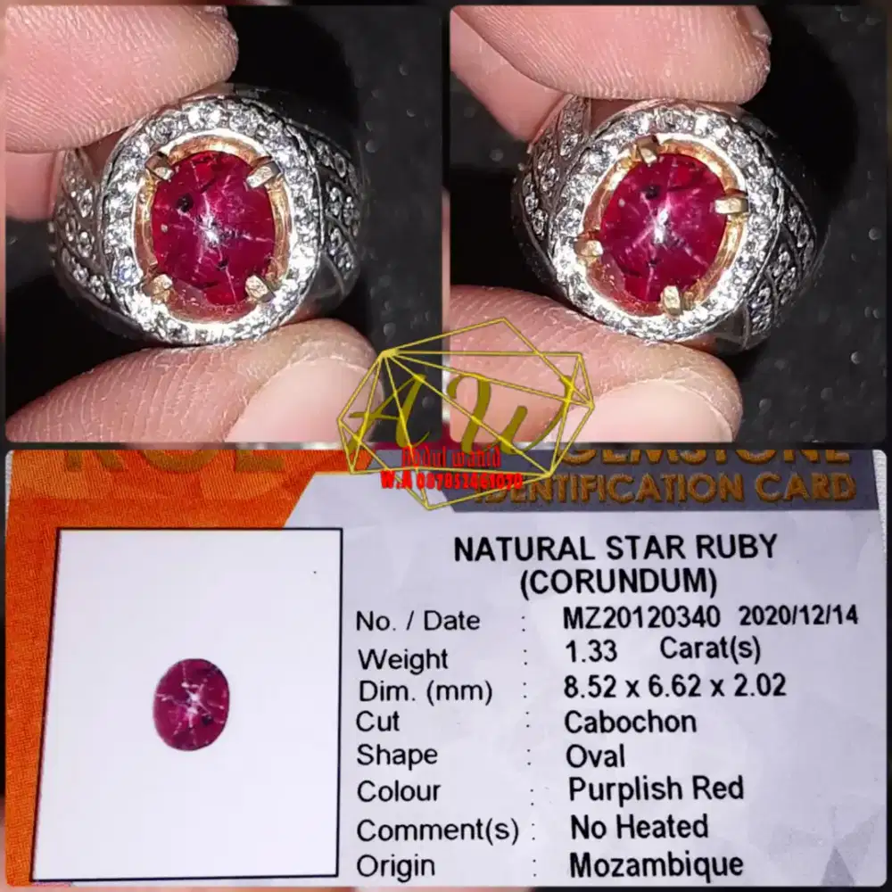 RUBY STAR NO HEATED 1.33CARAR MEJA LEBAR TOP COLOR