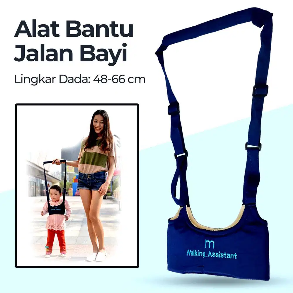 250827B Rompi Alat Bantu Jalan Bayi Walking Assistant Baby Deep Blue P