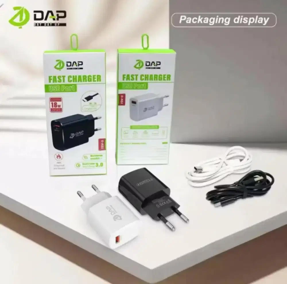 Charger DAP D-AQ2 Fast Charging Power Oval 3.0 Quick Charge 3.0 18w